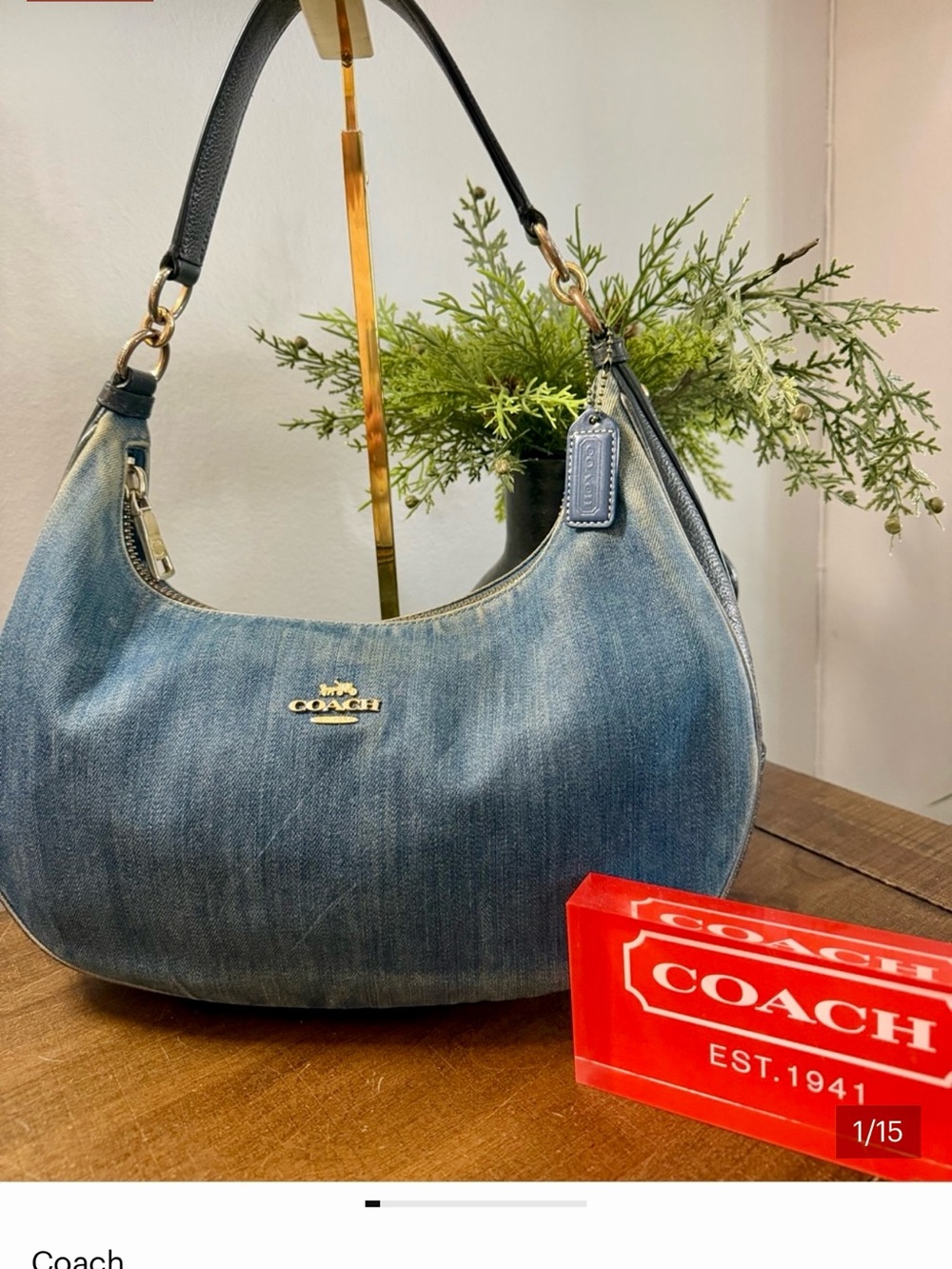 Coach Denim Shoulder Bag